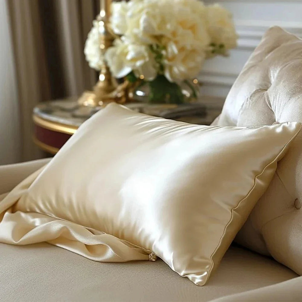 Elegant Gold Pure Silk Pillowcase