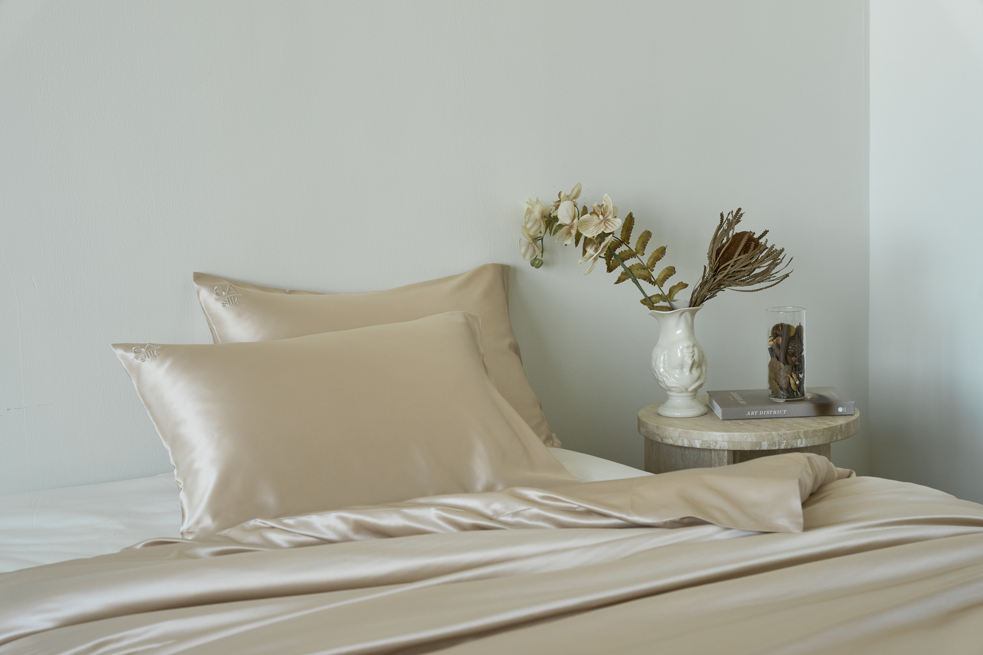 Elegant Gold - Pure Silk Pillowcase Duo Set