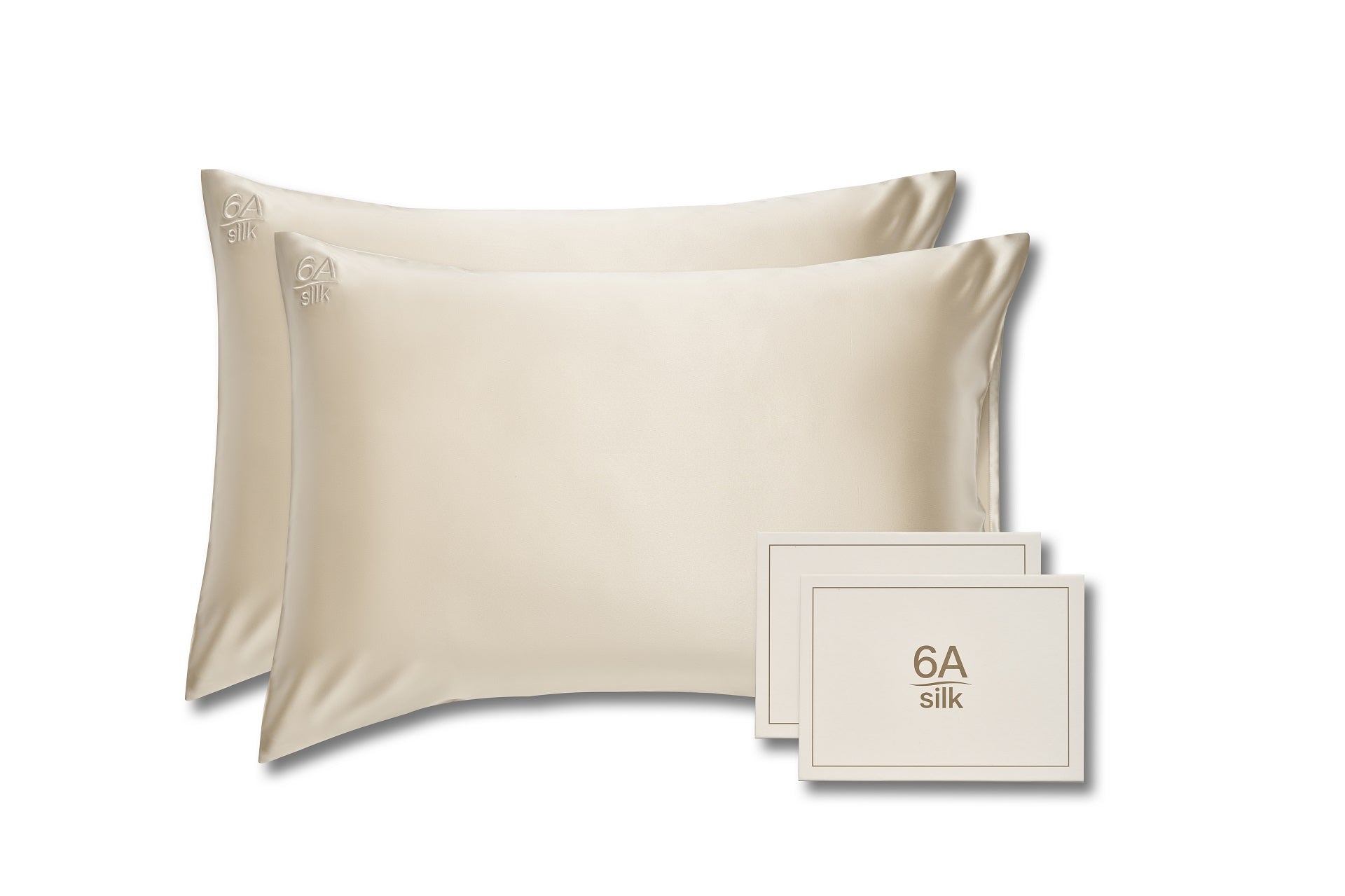 Elegant Gold - Pure Silk Pillowcase Duo Set