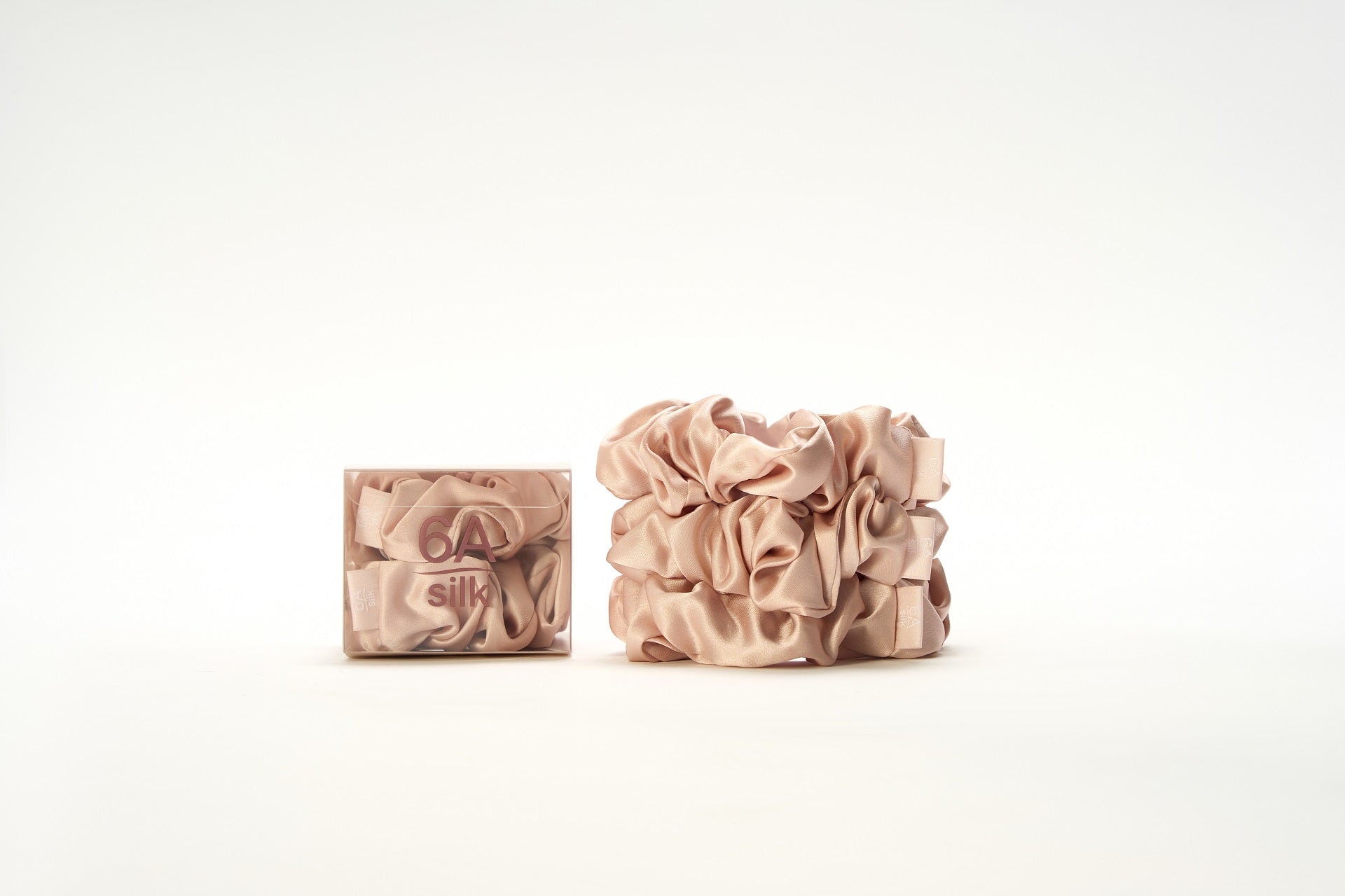 [3 pcs] Radiance Rose - Silk Large Scrunchie